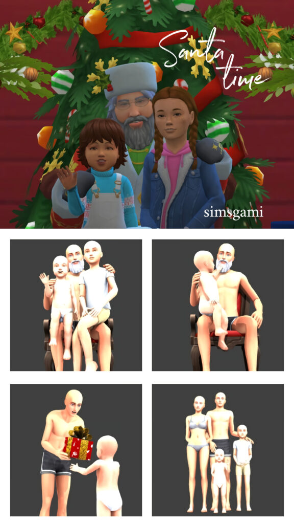 Sims 4 Christmas Pose Packs Capturez des screenshots adorables